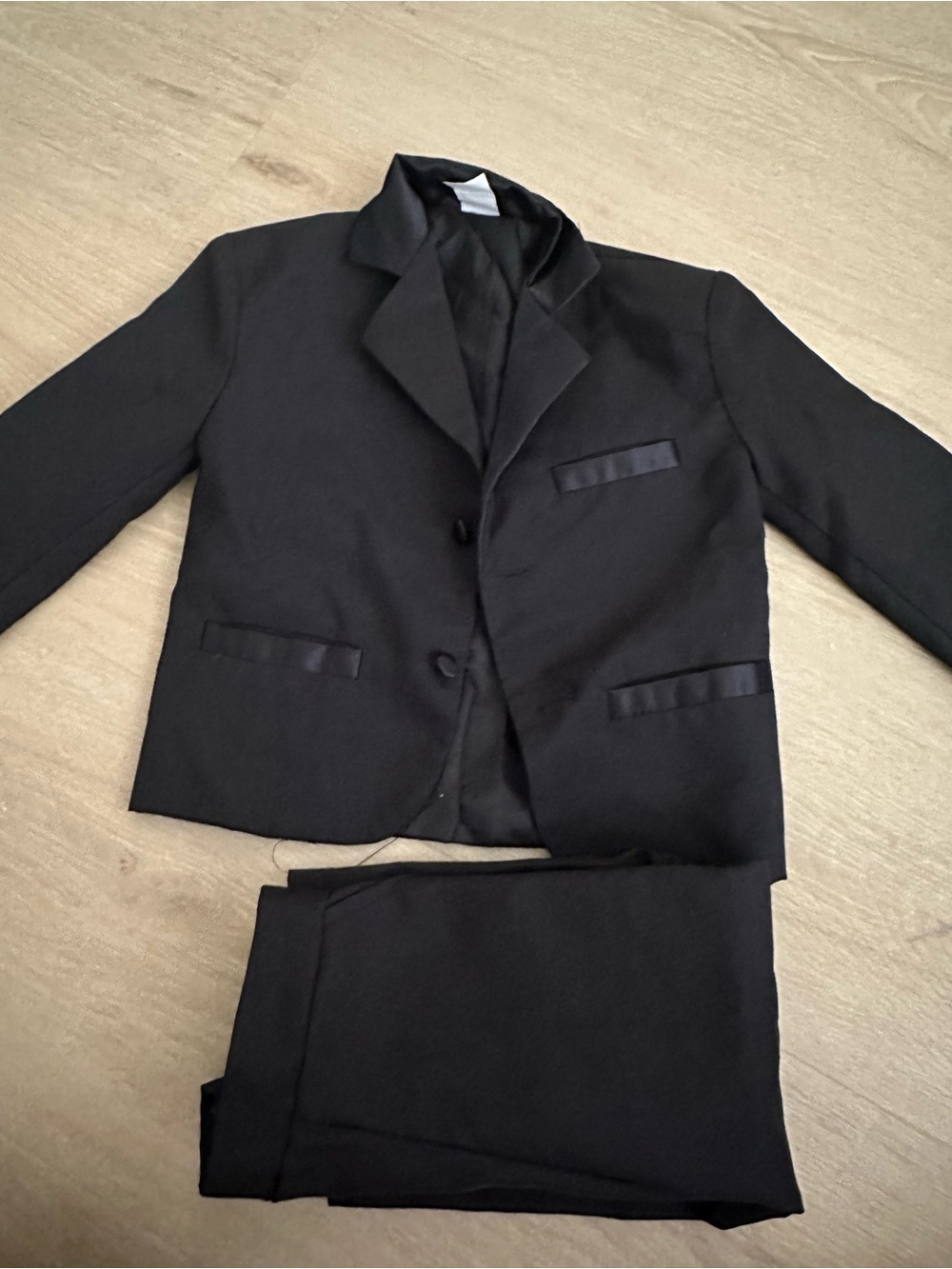 Classic Black Kids Suit Jacket and Pants